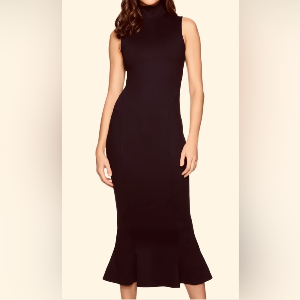 Likely Black High Neck Sheath Dress